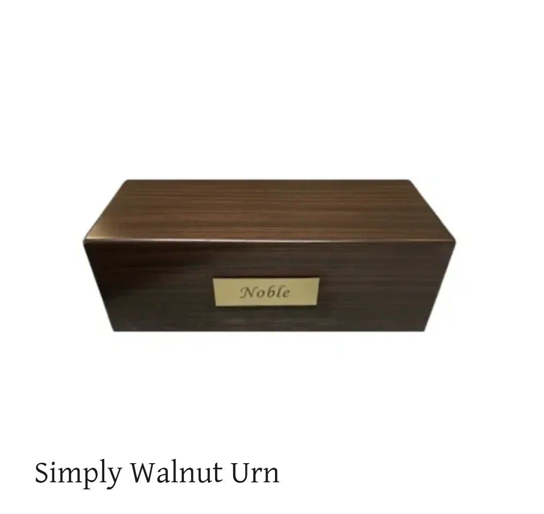 Simply walnut urn